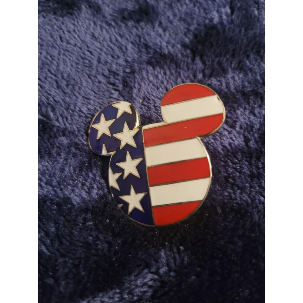 Vintage Disney American Flag USA Patriotic Stars Stripes Pin #8447 4th of July